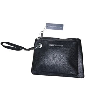 French Connection Lara Pebble Black Leather Wristlets, NWT!!!